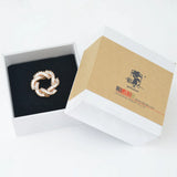 Copper Zircon Flower Scarf Buckle Brooch Clip