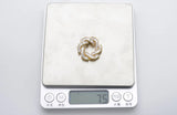 Copper Zircon Flower Scarf Buckle Brooch Clip