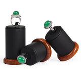 High-end Ring Display Support Wood Grain Ring Storage