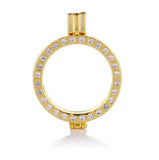 35mm Coin Holder with Rhinestone for 33mm Coin Disc