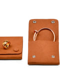 Button Microfiber Jewelry Bag for Business Trips
