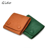 Button Microfiber Jewelry Bag for Business Trips