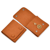 Button Microfiber Jewelry Bag for Business Trips