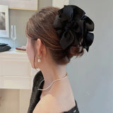 Fabric Bows Large Hair Claws Hair Accessories For Women