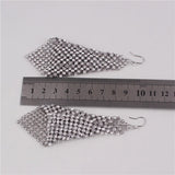 Silver Rhinestone Clip on Earrings for Women Wedding Bridal