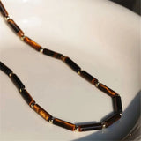 Tiger Eye Beaded Necklace Vintage Jewelry Gift Women