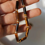 Tiger Eye Beaded Necklace Vintage Jewelry Gift Women