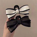 Leather Bow Large Hair Claws Hair Accessories For Women
