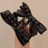 Leather Bow Large Hair Claws Hair Accessories For Women