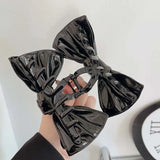 Leather Bow Large Hair Claws Hair Accessories For Women