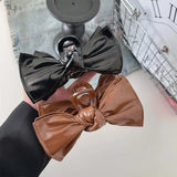 Leather Bow Large Hair Claws Hair Accessories For Women