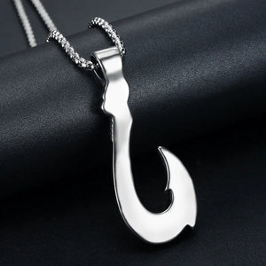 Retro stainless steel Vikings god hook necklace pendant