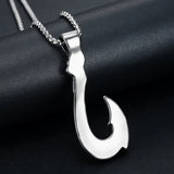 Retro stainless steel Vikings god hook necklace pendant