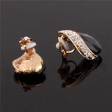Rhinestone Crystal Tear Drop Clip on Earrings for Women Wedding