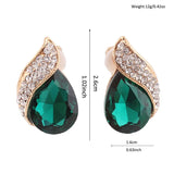 Rhinestone Crystal Tear Drop Clip on Earrings for Women Wedding