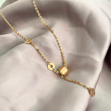 Stainless Steel Pendant Chain Necklace for Women
