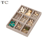 Velvet Drawer Jewelry Storage Box Combo Tray for Earrings Rings Necklaces