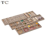 Velvet Drawer Jewelry Storage Box Combo Tray for Earrings Rings Necklaces