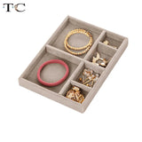 Velvet Drawer Jewelry Storage Box Combo Tray for Earrings Rings Necklaces