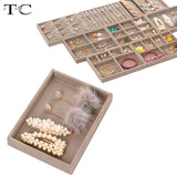 Velvet Drawer Jewelry Storage Box Combo Tray for Earrings Rings Necklaces