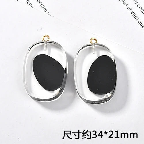 Transparent Acrylic Elliptical Belt Hanging DIY Jewelry Earrings