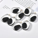 Transparent Acrylic Elliptical Belt Hanging DIY Jewelry Earrings