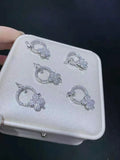 Zircon Micro Inlay Flowers Long Sweater Chain with Link Clasp 2pc/lot
