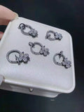 Zircon Micro Inlay Flowers Long Sweater Chain with Link Clasp 2pc/lot