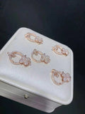Zircon Micro Inlay Flowers Long Sweater Chain with Link Clasp 2pc/lot