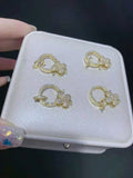 Zircon Micro Inlay Flowers Long Sweater Chain with Link Clasp 2pc/lot
