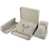 Flannel Proposal Ring Box Necklace Jewelry Set