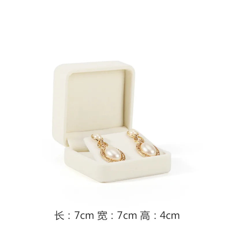 Flannel Proposal Ring Box Necklace Jewelry Set
