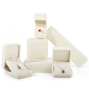 Flannel Proposal Ring Box Necklace Jewelry Set