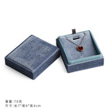 High-grade Flannelette Jewelry Box Necklace Box 1pc