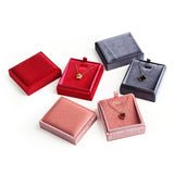 High-grade Flannelette Jewelry Box Necklace Box 1pc
