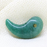 Green Chalcedony Magatama Pendant 19*35mm DIY Necklace Jewelry B1828