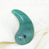 Green Chalcedony Magatama Pendant 19*35mm DIY Necklace Jewelry B1828