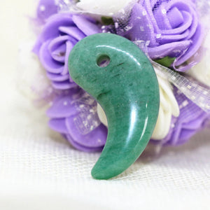 Green Chalcedony Magatama Pendant 19*35mm DIY Necklace Jewelry B1828