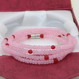 Pink Stone Abacus Beads Multilayer Bracelets Jewelry