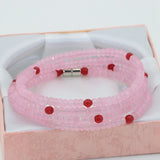 Pink Stone Abacus Beads Multilayer Bracelets Jewelry