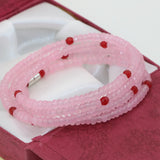 Pink Stone Abacus Beads Multilayer Bracelets Jewelry