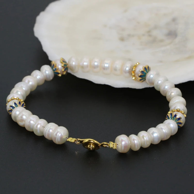 6*8mm Freshwater Pearl Bracelet for Women B2758