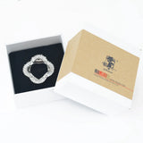 Copper Zircon Brooch Pin Scarf Buckle Clip Dual-Use