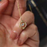 Flexible Zircon Necklace S925 Sterling Silver Gilded Japanese Collarbone