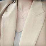 Flexible Zircon Necklace S925 Sterling Silver Gilded Japanese Collarbone
