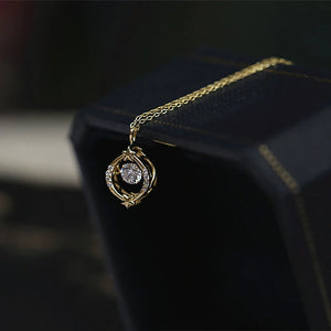 Flexible Zircon Necklace S925 Sterling Silver Gilded Japanese Collarbone