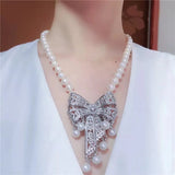 Zircon Micro Clasp Inlay DIY Jewelry Accessories Bow Tassels