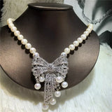 Zircon Micro Clasp Inlay DIY Jewelry Accessories Bow Tassels