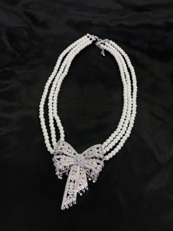 Zircon Micro Clasp Inlay DIY Jewelry Accessories Bow Tassels