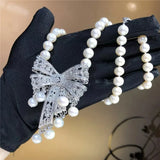 Zircon Micro Clasp Inlay DIY Jewelry Accessories Bow Tassels